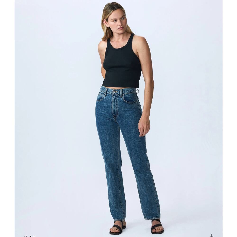 SLVRLAKE London high-rise straight-leg organic jeans in born to run